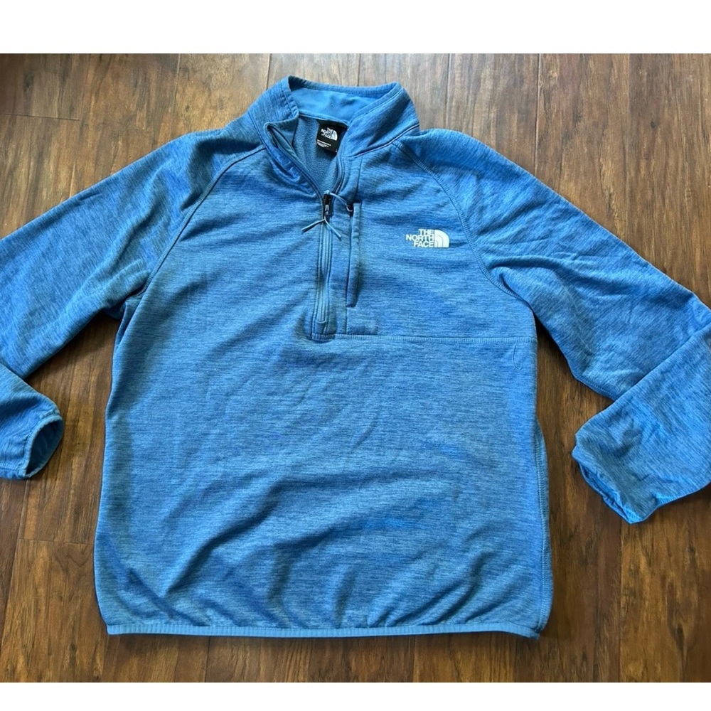 The North Face Men’s Azure Blue Fleece 1/4 Zip Pullover Size Large